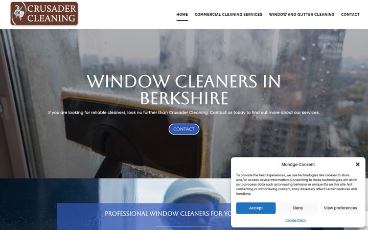 Screenshot of crusadercleaningreading.co.uk