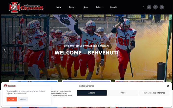 Screenshot of crusaders-cagliari.it