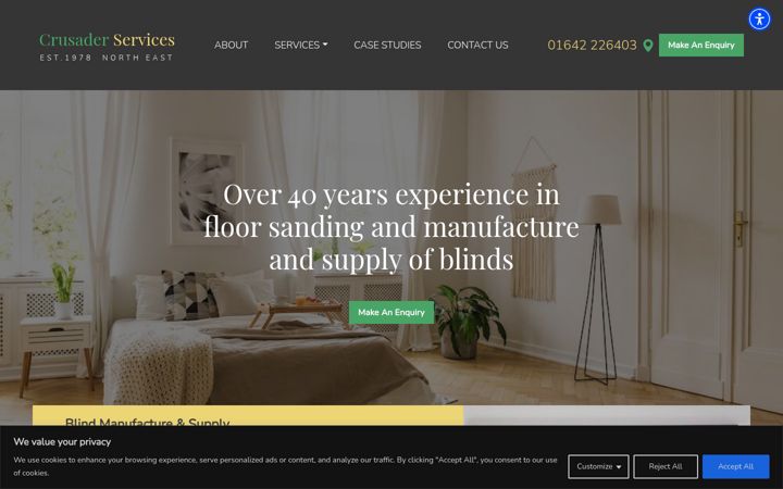 Screenshot of crusaderservices.uk