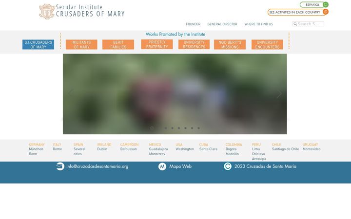 Screenshot of crusadersofmary.org
