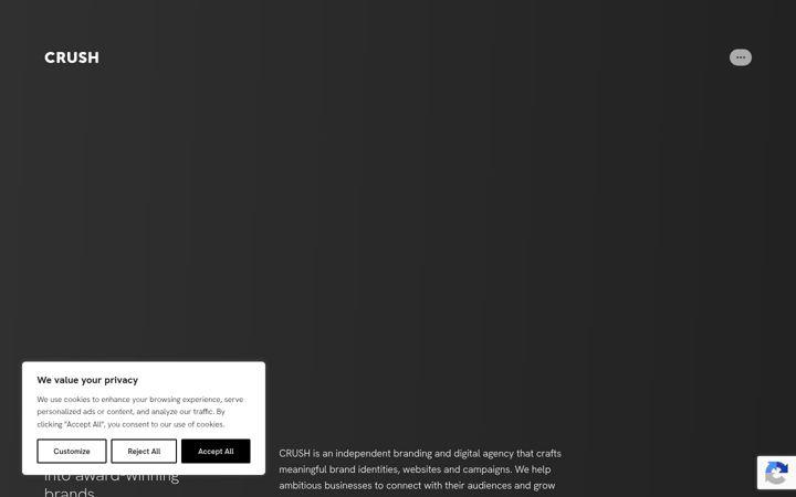 Screenshot of crush-design.co.uk