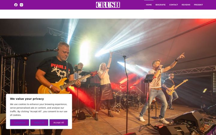 Screenshot of crushband.nl