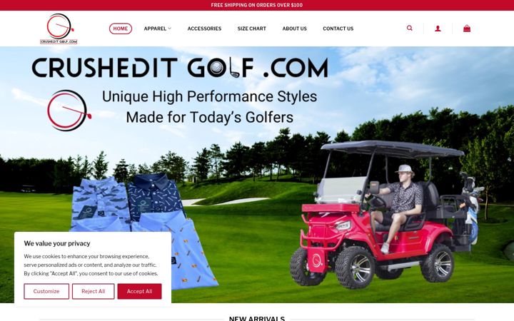Screenshot of crusheditgolf.com