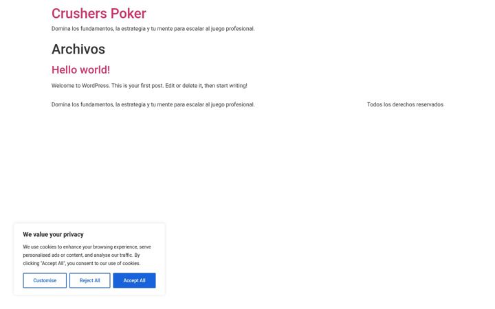 Screenshot of crusherspoker.com