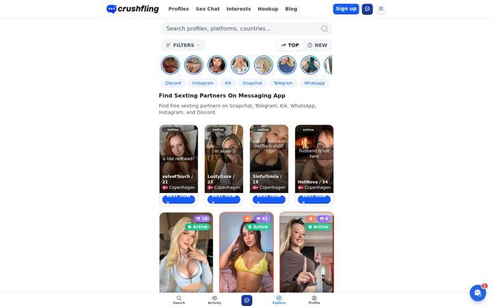 Screenshot of crushfling.com