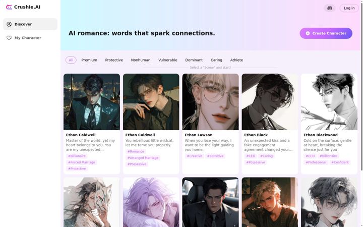 Screenshot of crushie.ai