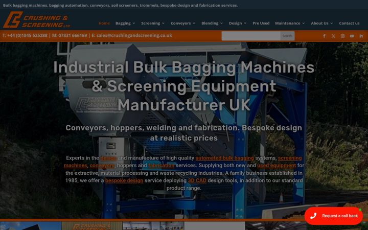 Screenshot di crushingandscreening.co.uk
