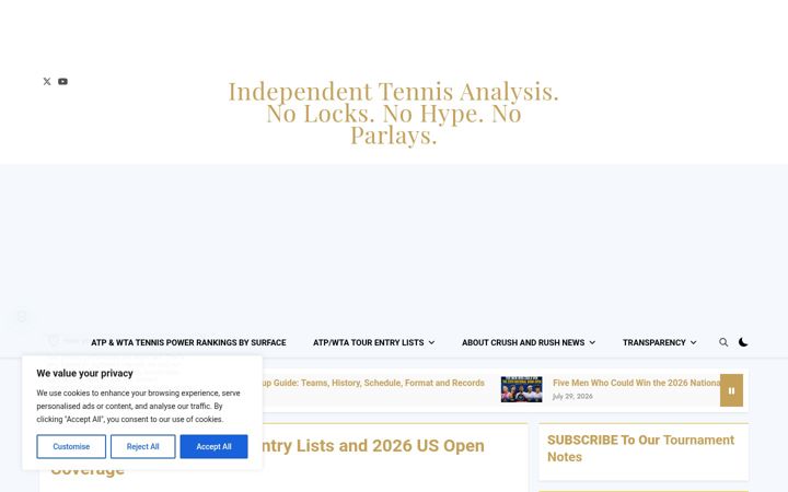 Screenshot of crushrushnews.com