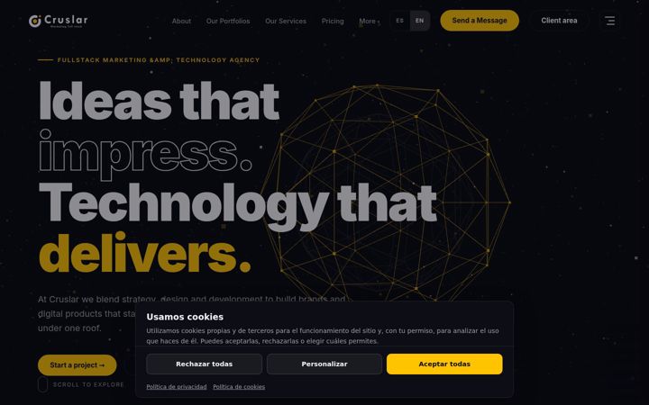 Screenshot of cruslar.com