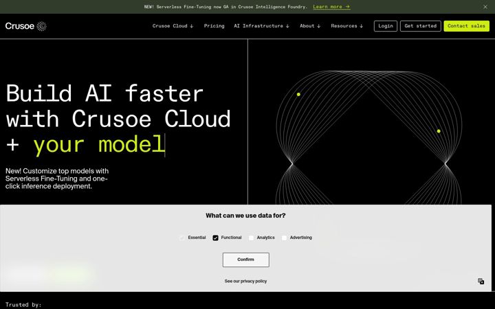 Screenshot of crusoe.ai