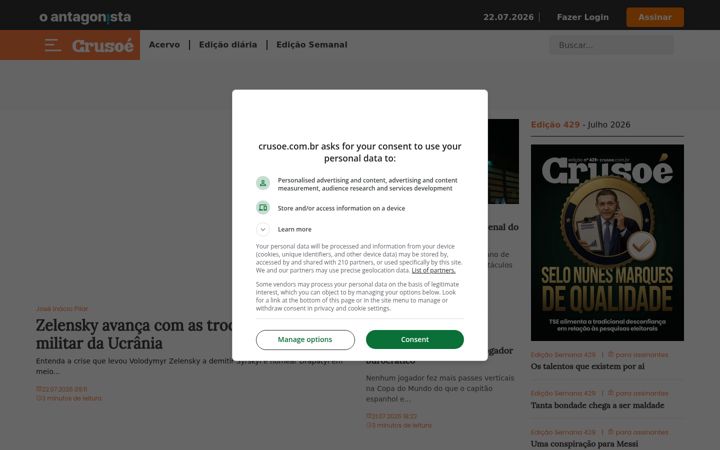 Screenshot ta' crusoe.com.br