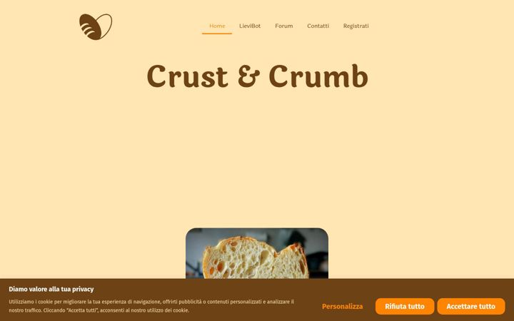 Skjámynd af crustandcrumb.it