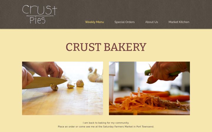 Screenshot of crustpies.com