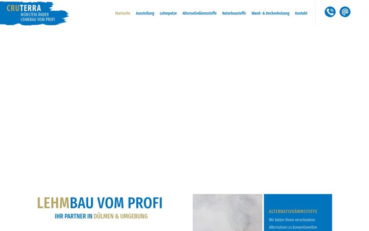 Screenshot of cruterra-lehmbau.de