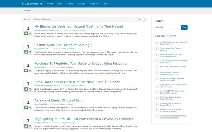 Screenshot of cruxbookmarks.com