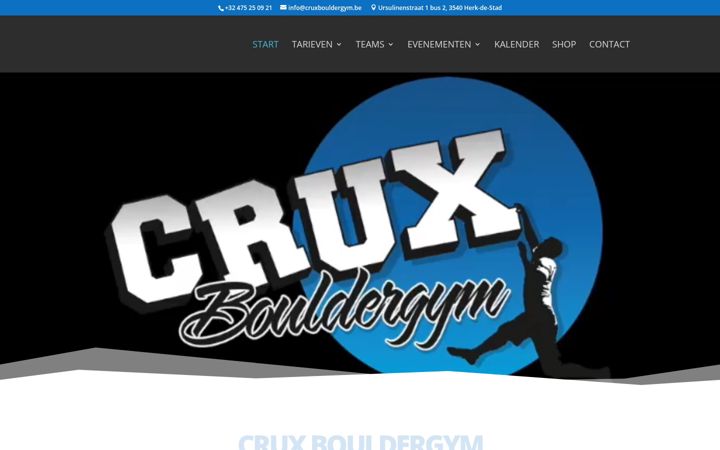 Screenshot of cruxbouldergym.be