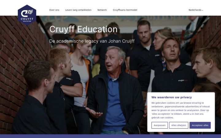 Screenshot of cruyffeducation.nl