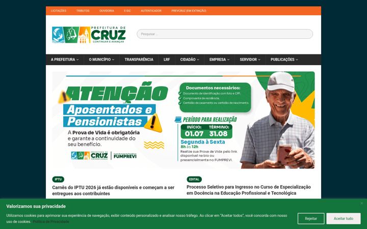 Snímek obrazovky cruz.ce.gov.br