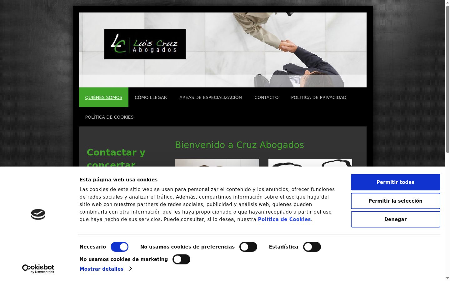 Screenshot tal-banner tal-kunsens muri qabel kwalunkwe interazzjoni
