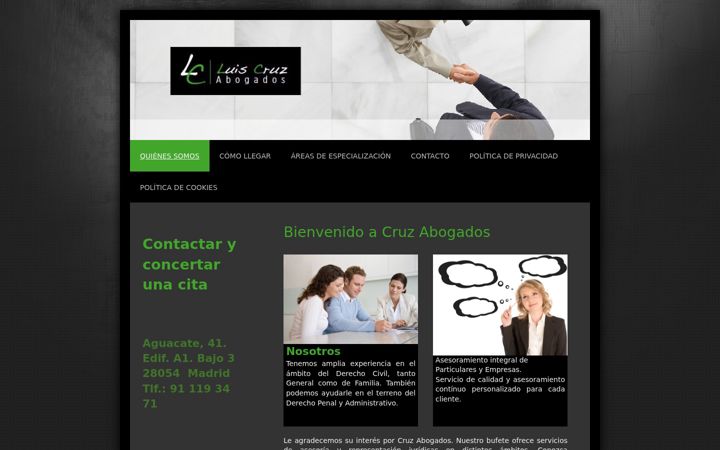 Screenshot of cruzabogados.es
