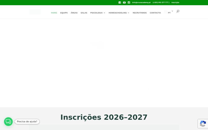 Screenshot of cruzacademy.pt