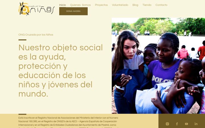 Screenshot of cruzadaporlosninos.org