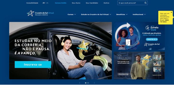 Screenshot of cruzeirodosulvirtual.com.br