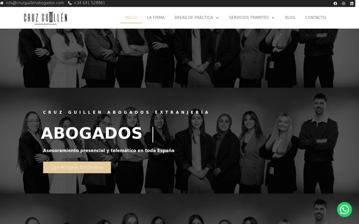 Screenshot of cruzguillenabogados.com