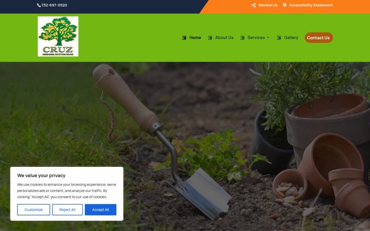 Screenshot of cruzlandscapingnj.com