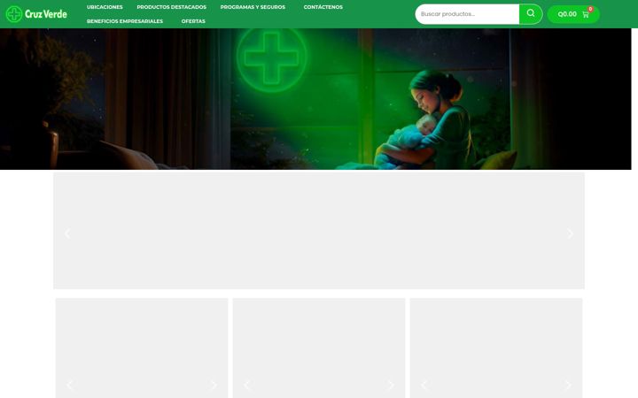 Screenshot of cruzverde.com.gt