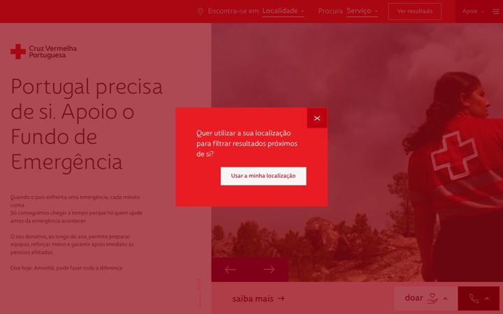 Screenshot of cruzvermelha.pt