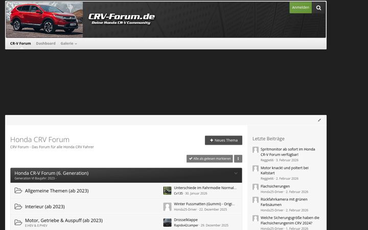 Screenshot of crv-forum.de