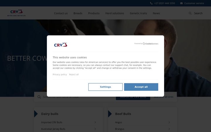 Snímek obrazovky crv4all.co.za