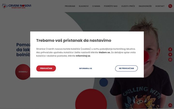 Ekrānuzņēmums no crveninosovi.hr