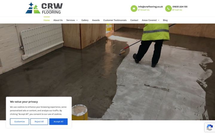 Screenshot of crwflooring.co.uk