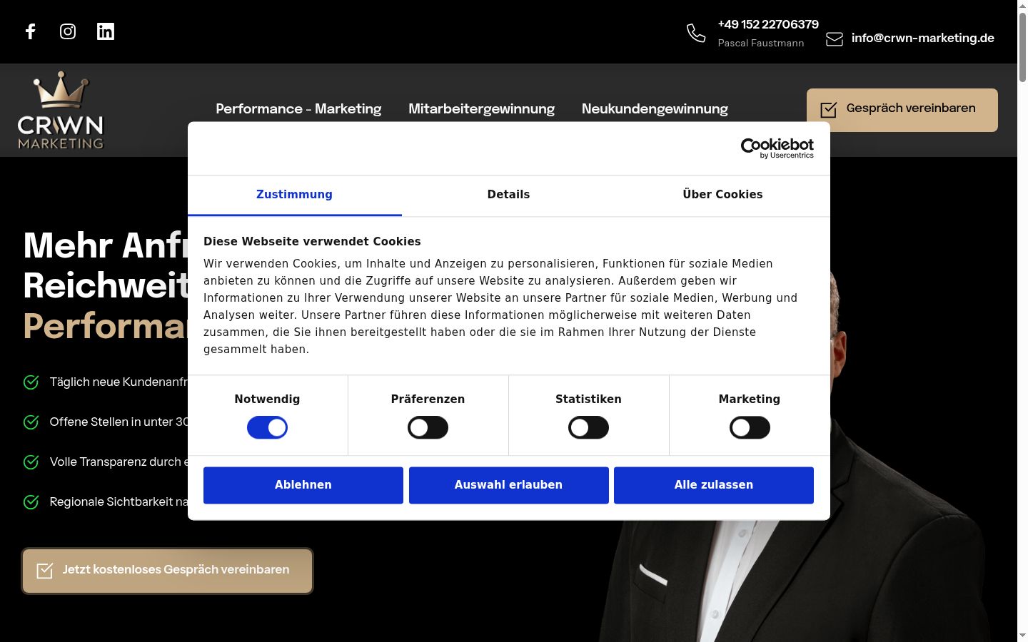 Sutikimo reklamjuostės, rodytos prieš bet kokią sąveiką, ekrano kopija
