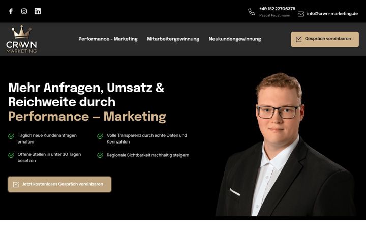 Screenshot of crwn-marketing.de