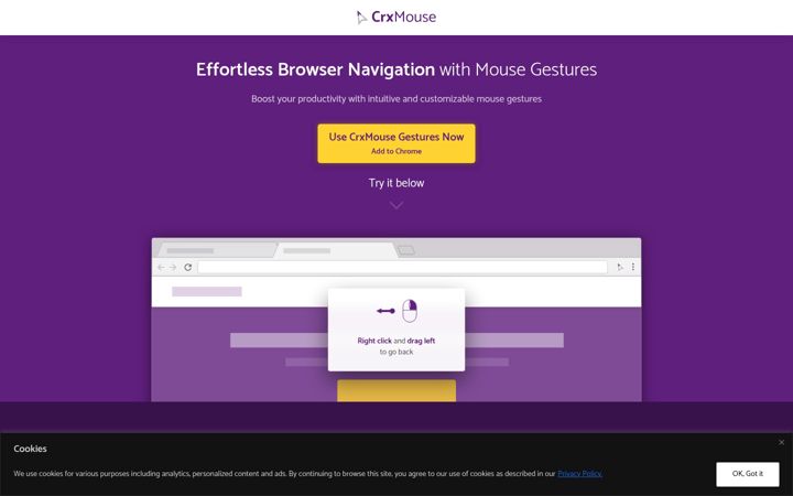 Screenshot of crxmouse.com
