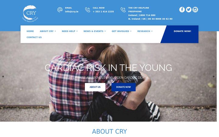 Screenshot of cry.ie