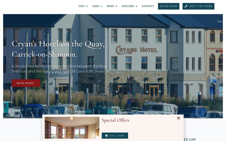 Screenshot of cryanshotel.ie