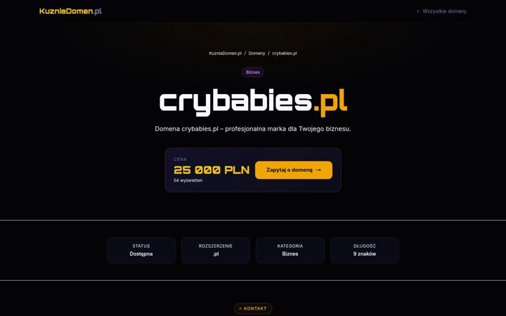 Screenshot of crybabies.pl