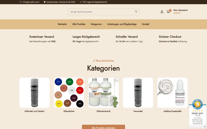 Screenshot of cryfla.de