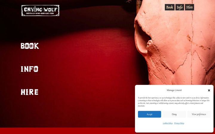 Screenshot of cryingwolf.co.uk