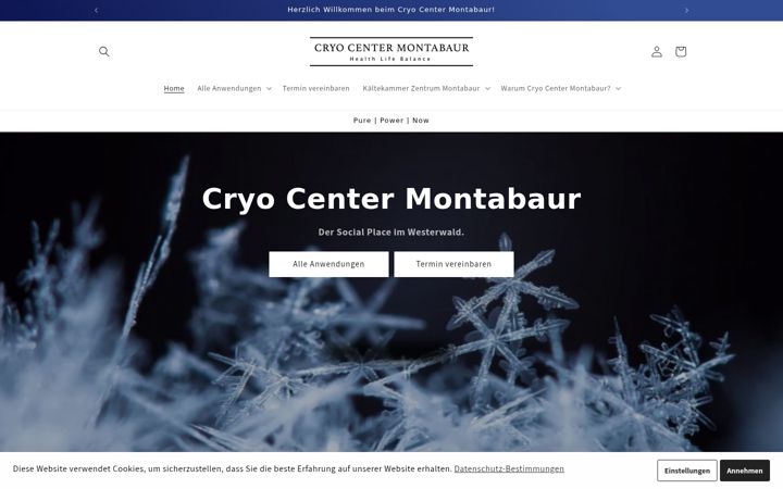 Screenshot of cryo-center-montabaur.de