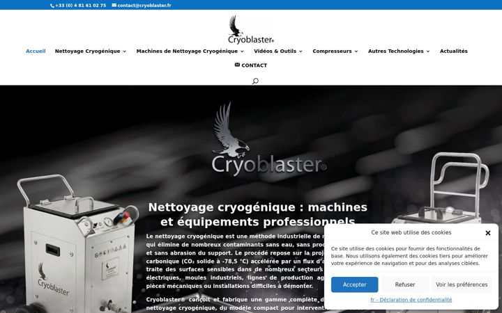 Screenshot of cryoblaster.com