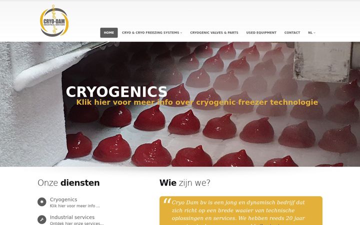 Screenshot of cryodam.com