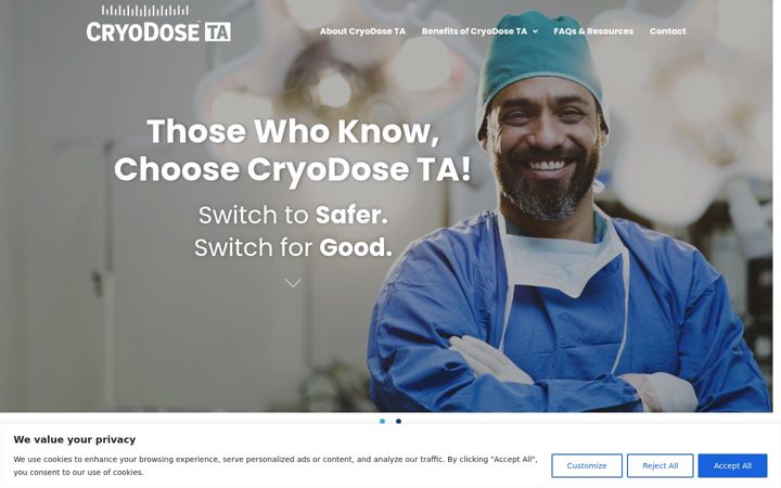 Screenshot of cryodoseta.com