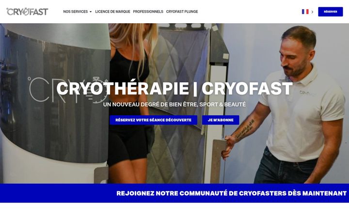 Screenshot of cryofast.fr