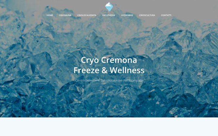 Screenshot of cryofreezeandwellness.it