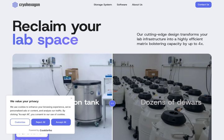Screenshot of cryohexagon.com